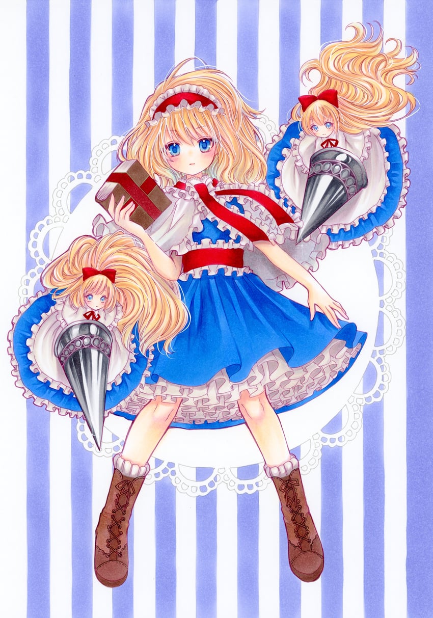 alice margatroid and shanghai doll (touhou) drawn by yuuki_hana_(jtnp5334)