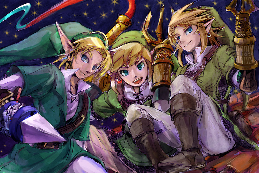 link (the legend of zelda and 3 more) drawn by kiri_tampo
