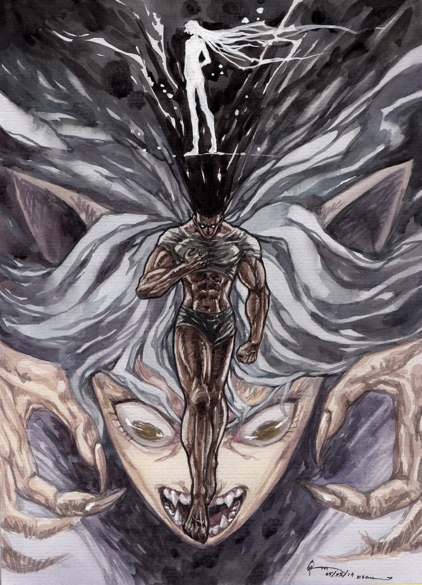 gon freecss, neferpitou, and kite (hunter x hunter) drawn by dominic_ian_cabatit