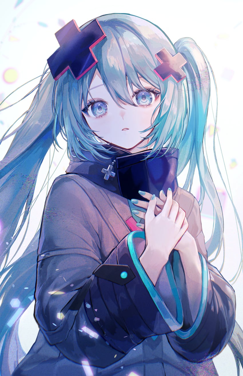 hatsune miku and batsu miku (vocaloid and 2 more) drawn by pipi_(pipinavigation)