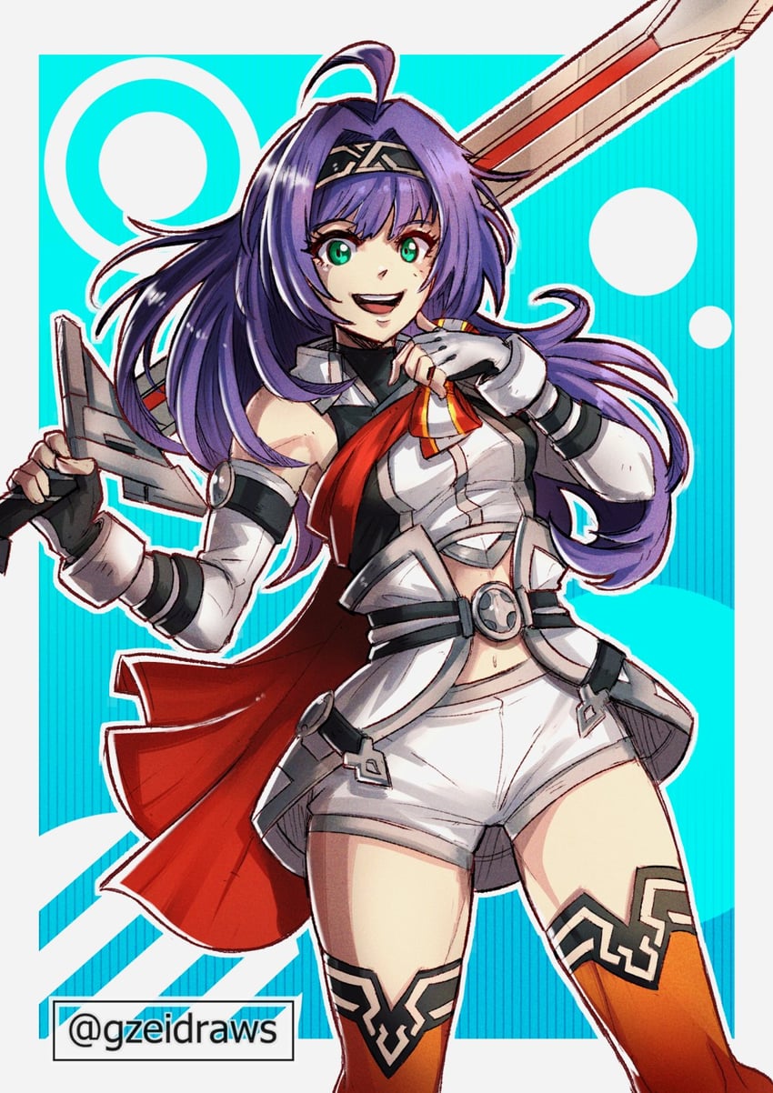 mia (fire emblem and 2 more) drawn by gzei