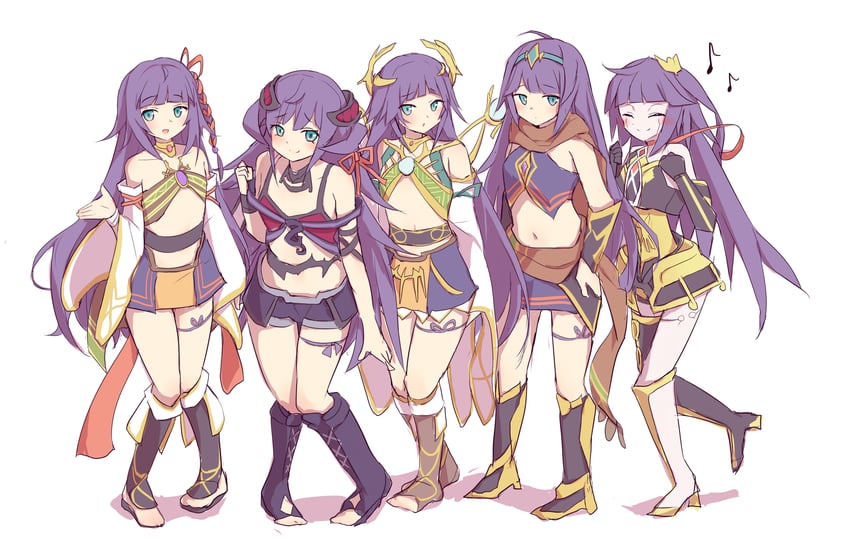 ib, crowned by the world chalice, galatea the orcust automaton, knightmare corruptor iblee, ib the world chalice justiciar, and 1 more (yu-gi-oh!) drawn by kanzakietc