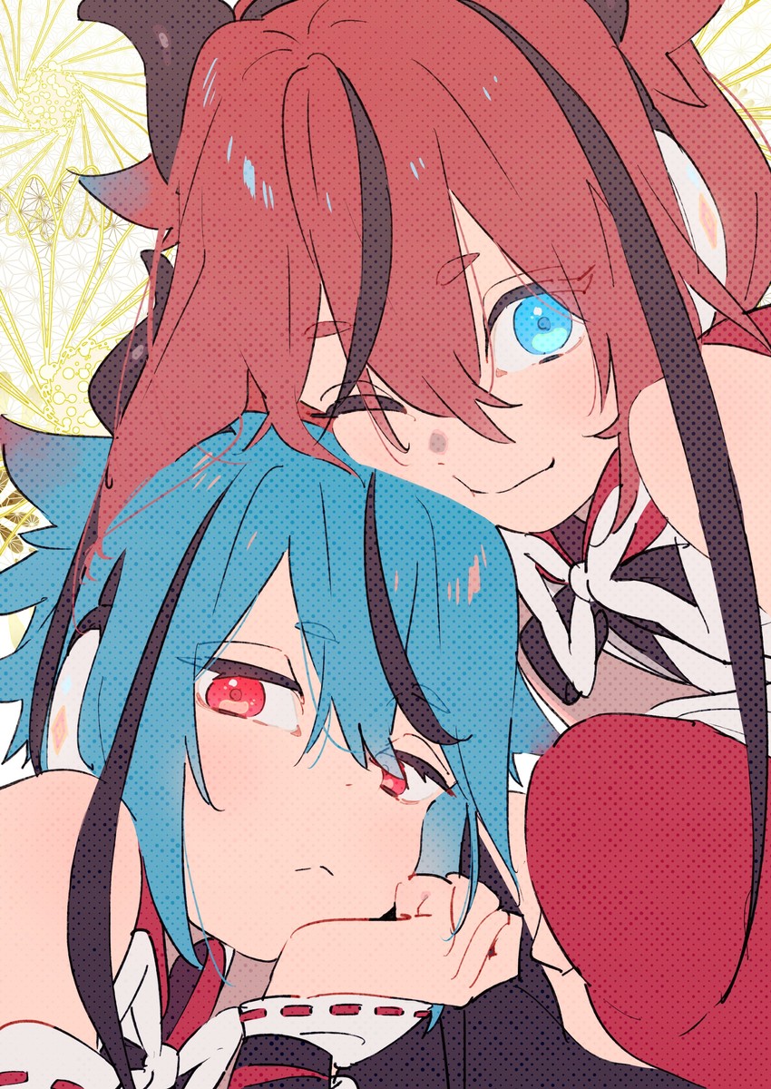 meika hime and meika mikoto (vocaloid) drawn by jisai_10
