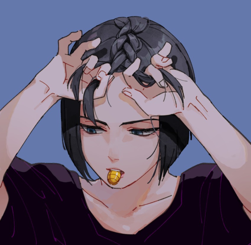 bruno bucciarati (jojo no kimyou na bouken and 1 more) drawn by kazhi