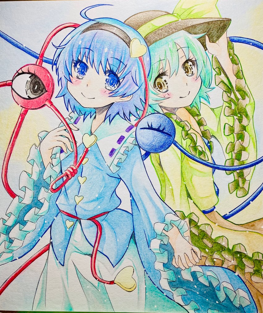komeiji koishi and komeiji satori (touhou) drawn by makoto5391