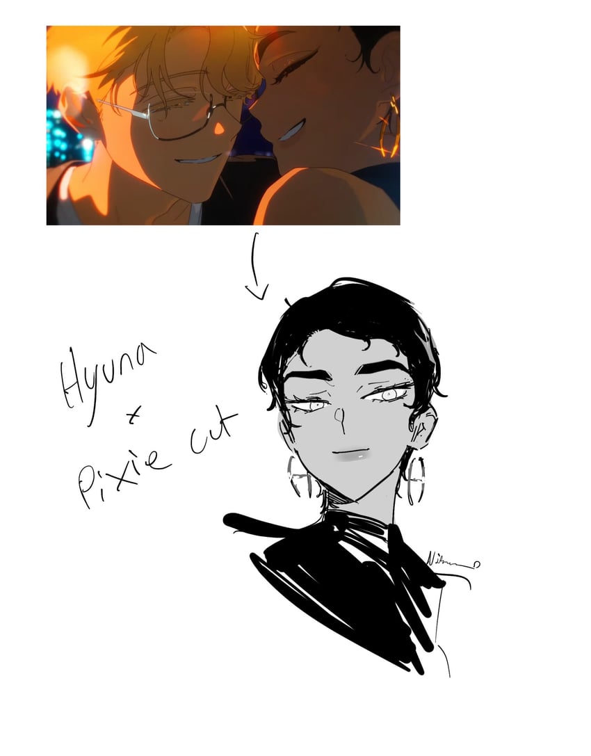 luka and hyuna (alien stage) drawn by nikuman_0bun