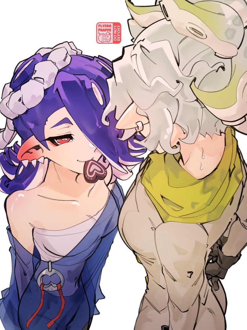 shiver and marie (splatoon and 1 more) drawn by flying-frappuccino