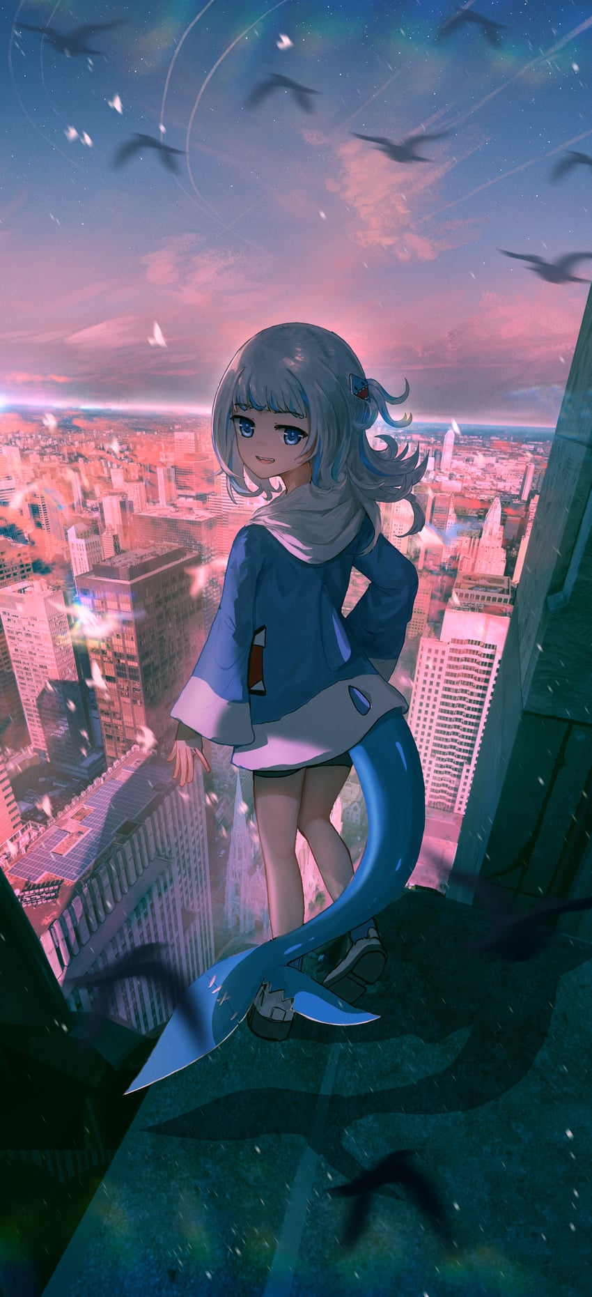 gawr gura (hololive and 1 more) drawn by advarcher