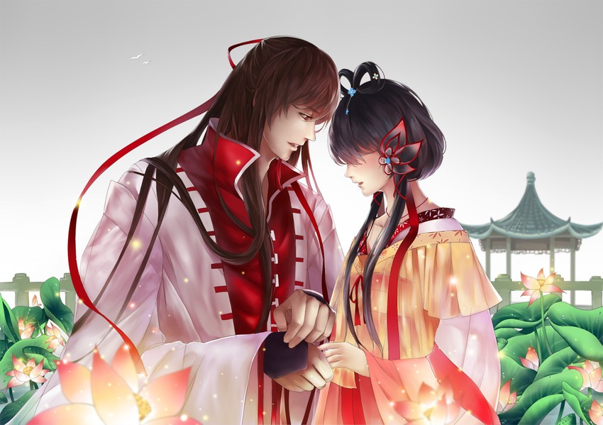 luo tianyi and yuezheng ling (vocaloid and 1 more) drawn by au11