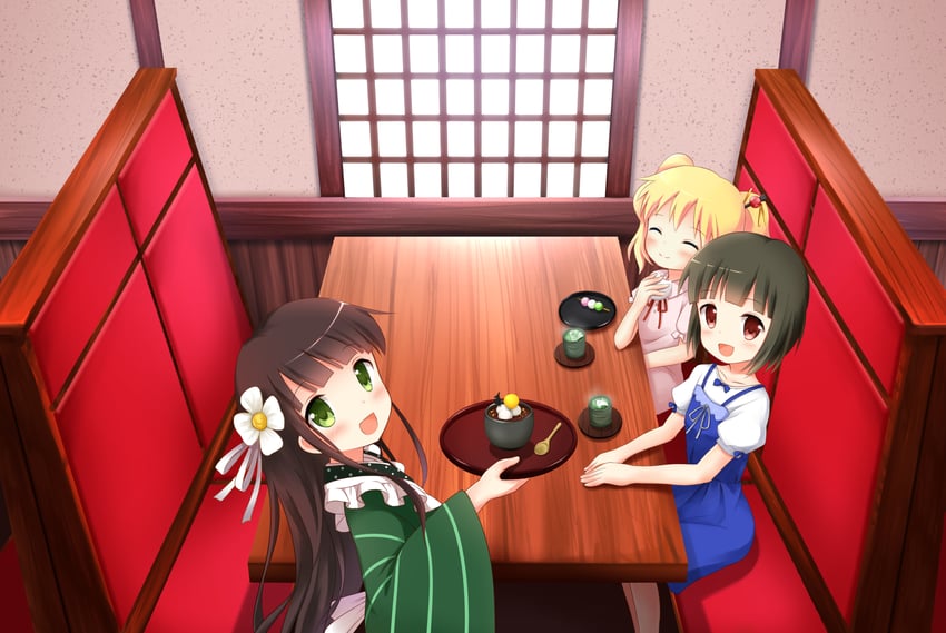 ujimatsu chiya, alice cartelet, and oomiya shinobu (gochuumon wa usagi desu ka? and 2 more) drawn by yuyumi_(yuurei)