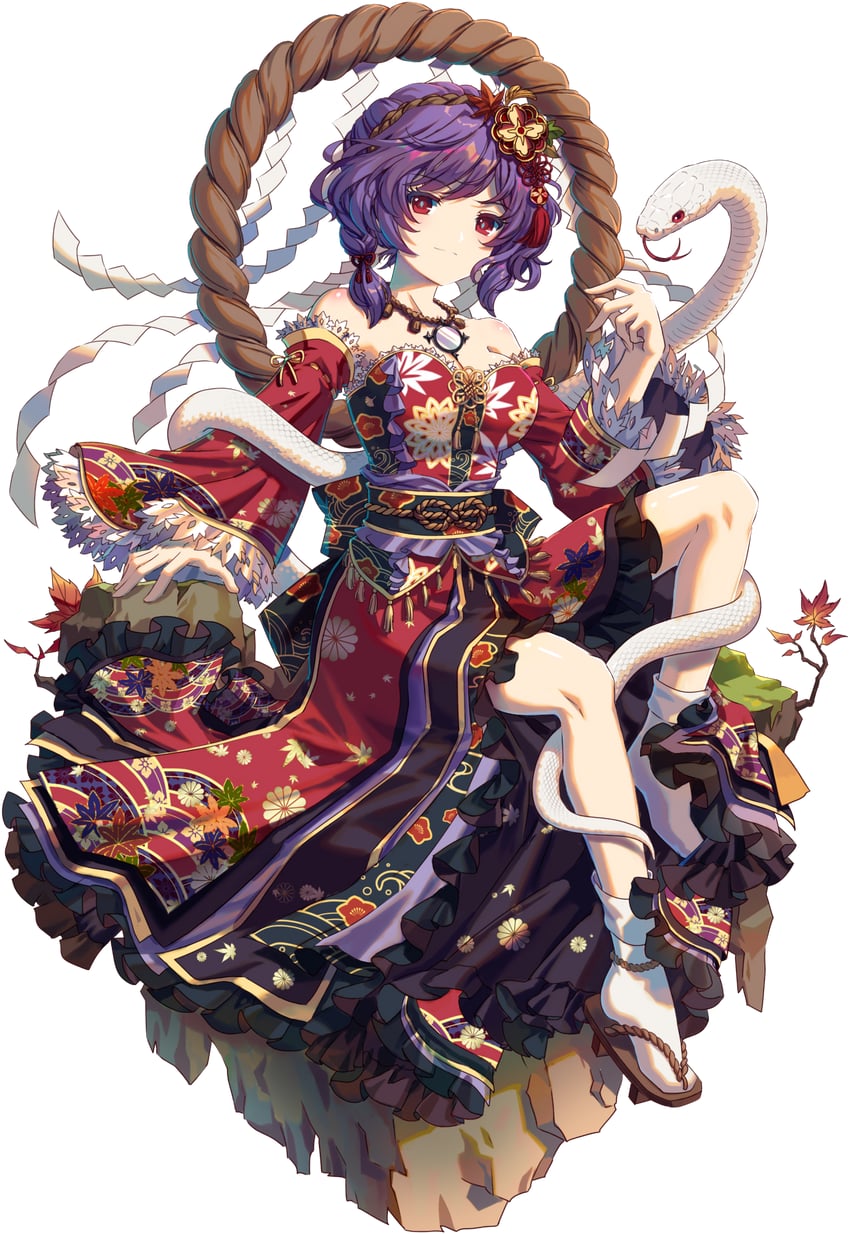 yasaka kanako and mishaguji (touhou and 1 more) drawn by kumio