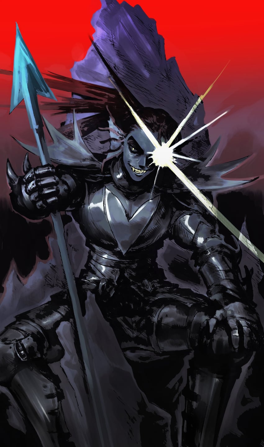 undyne and undyne the undying (undertale) drawn by bandage_player