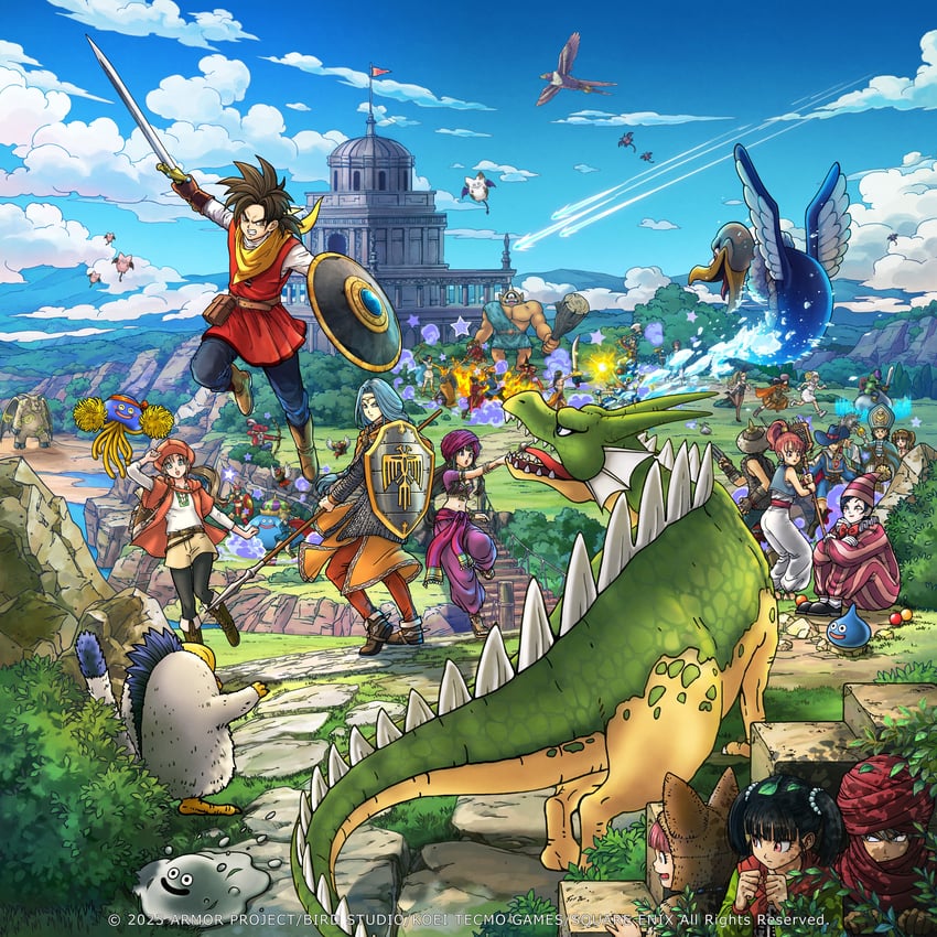 slime, warrior, sage, martial artist, mage, and 18 more (dragon quest and 4 more)