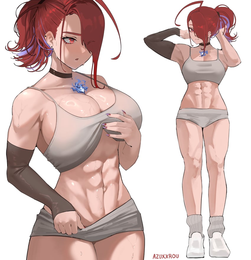 elizabeth rose bloodflame (hololive and 1 more) drawn by azisugito