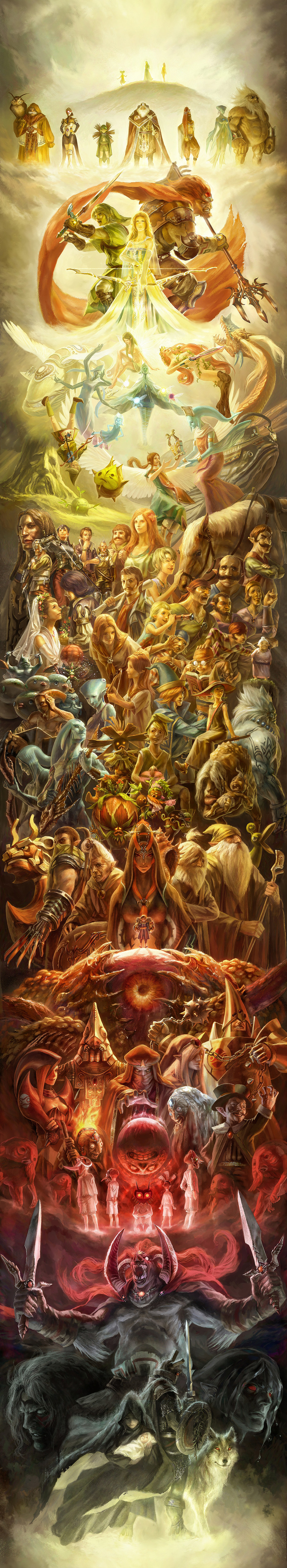 link, princess zelda, midna, ganondorf, navi, and 101 more (the legend of zelda and 12 more) drawn by ag+_(atelieriji)