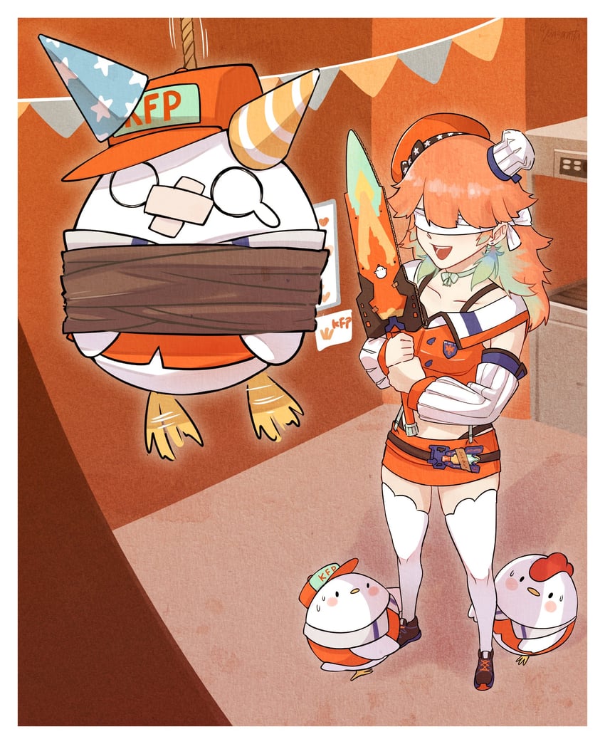 takanashi kiara and kfp employee (hololive and 1 more) drawn by crmanzana