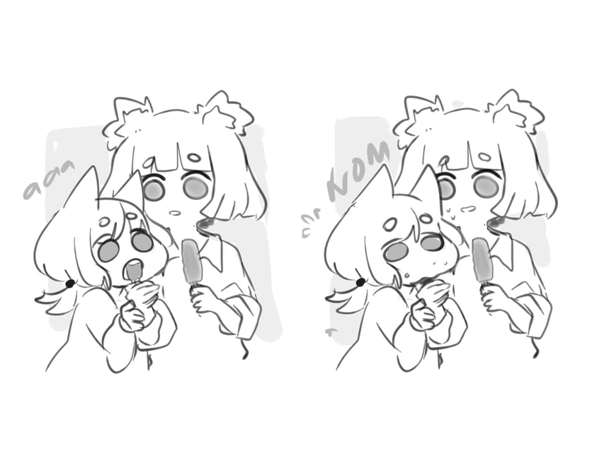 gris and neqo (original and 1 more) drawn by neqo_(neneneqo)