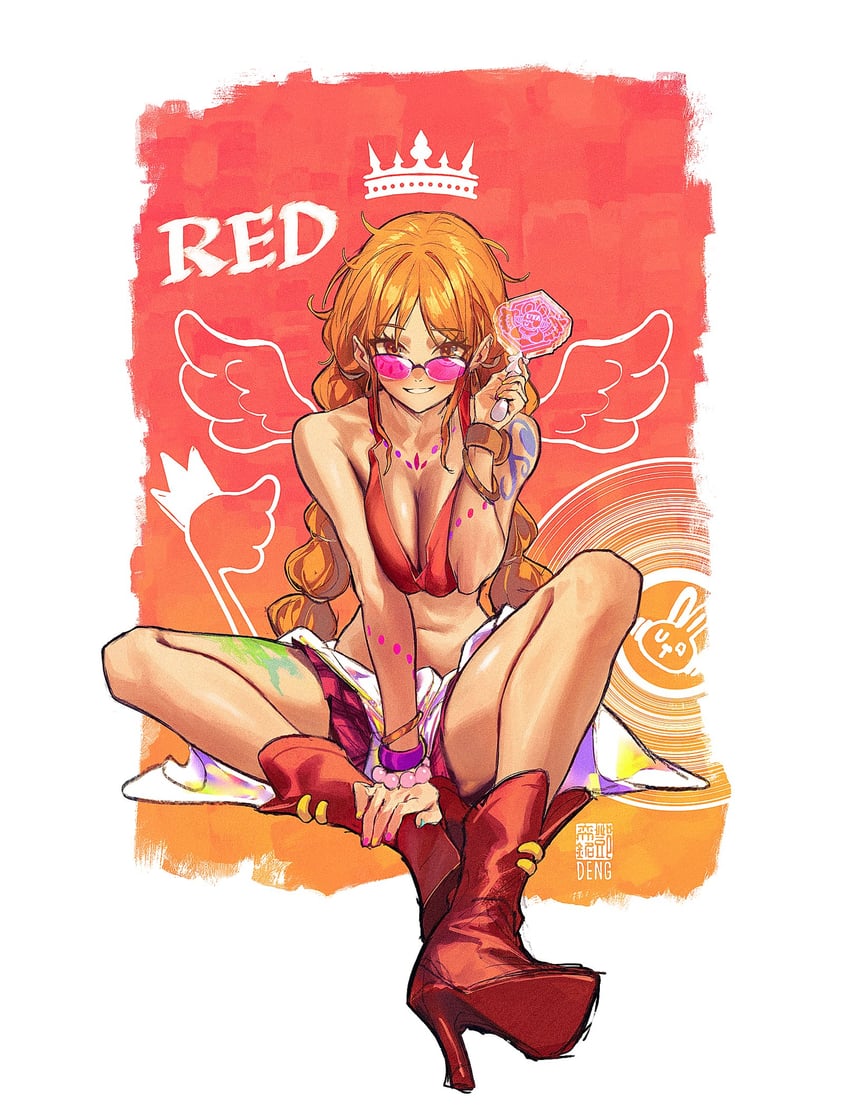 nami (one piece and 1 more) drawn by daniel_deng