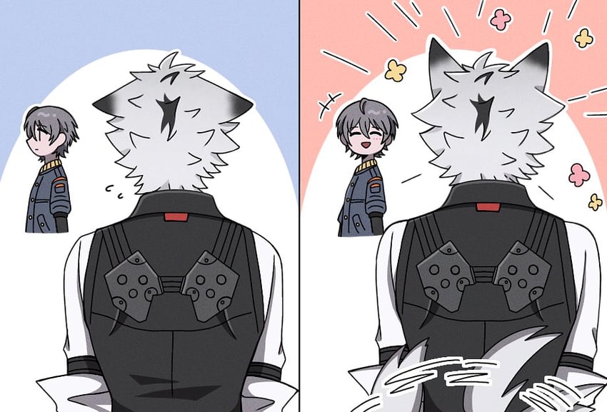wise and von lycaon (zenless zone zero) drawn by satsu_maimo_41