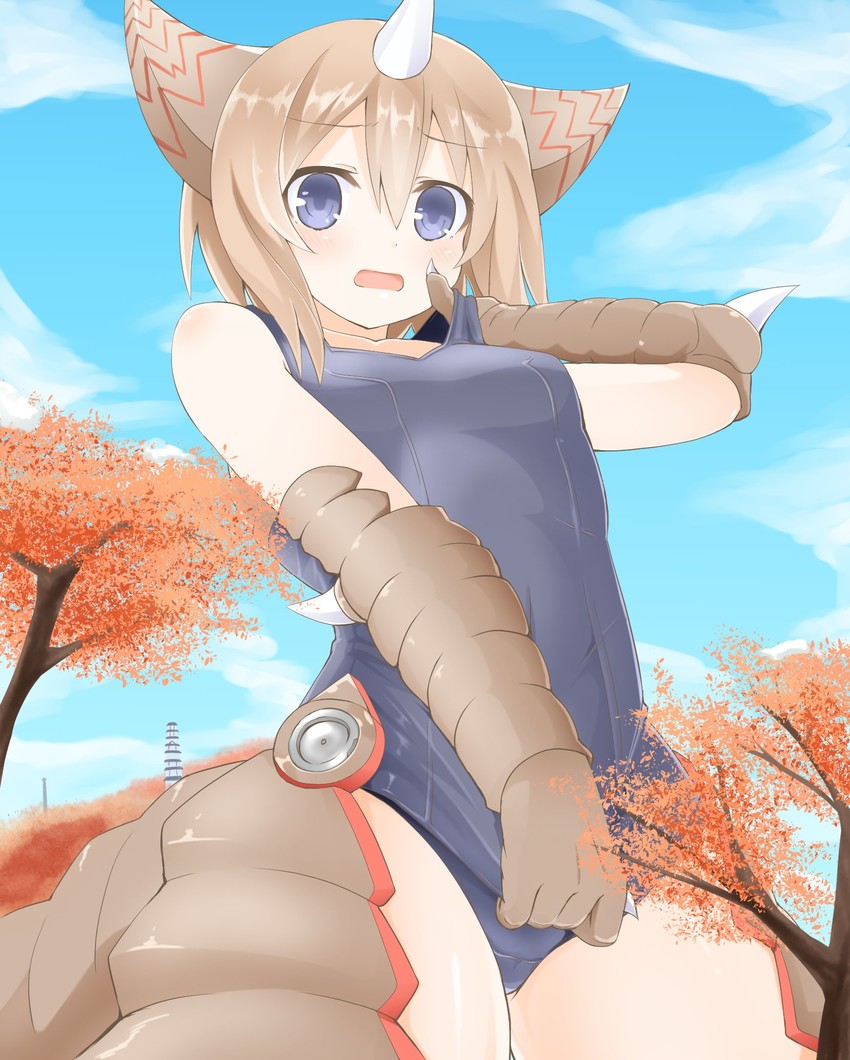 blanc and gomora (neptune and 2 more) drawn by niwaka_potato
