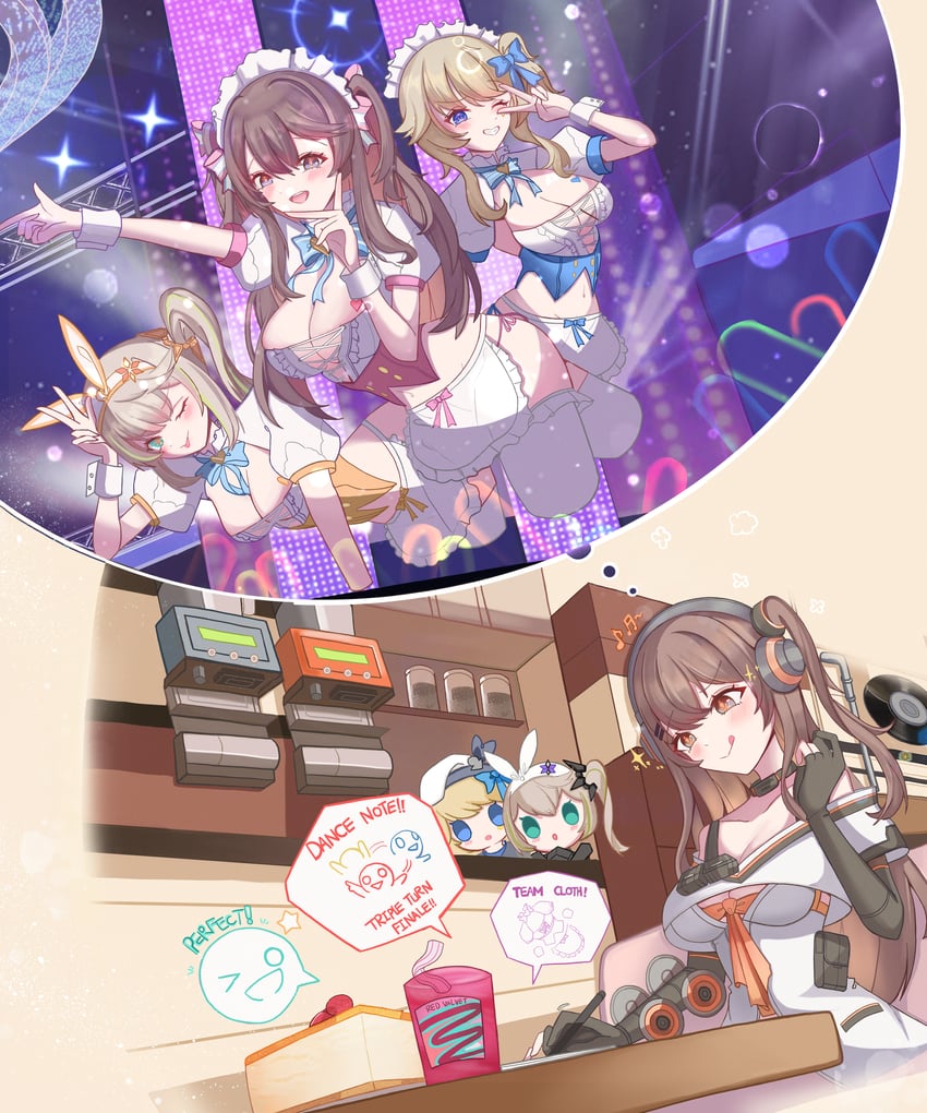 k2, vepley, sharkry, and yoohee (girls' frontline and 1 more) drawn by bearorca0093