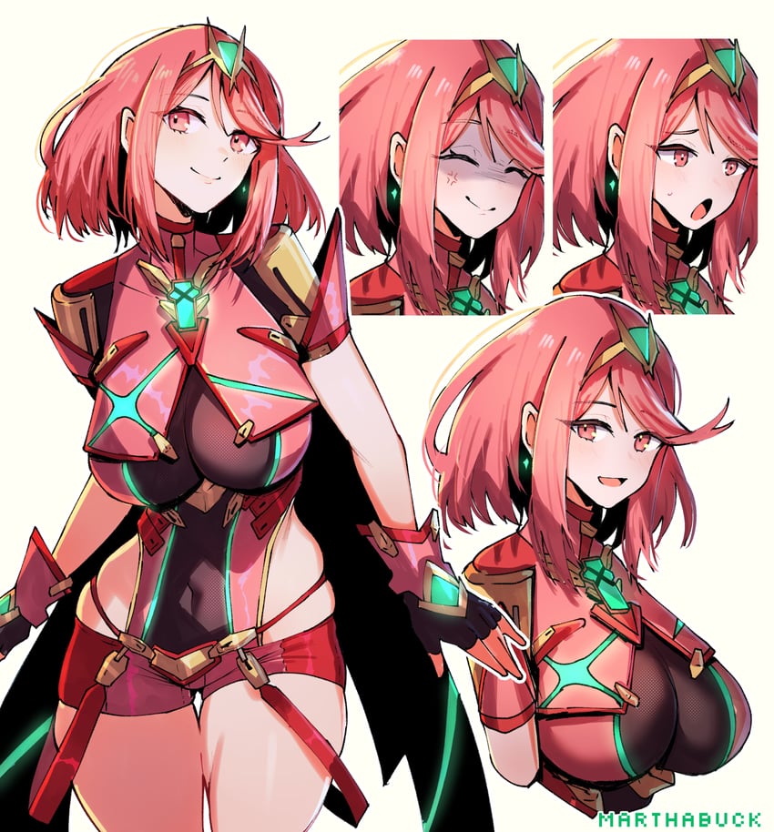 pyra (xenoblade chronicles and 1 more) drawn by marthabucks
