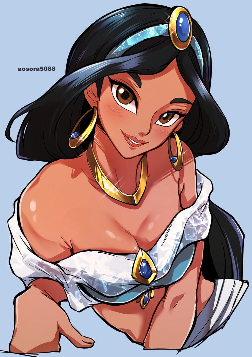 jasmine (disney and 2 more) drawn by aosora2823