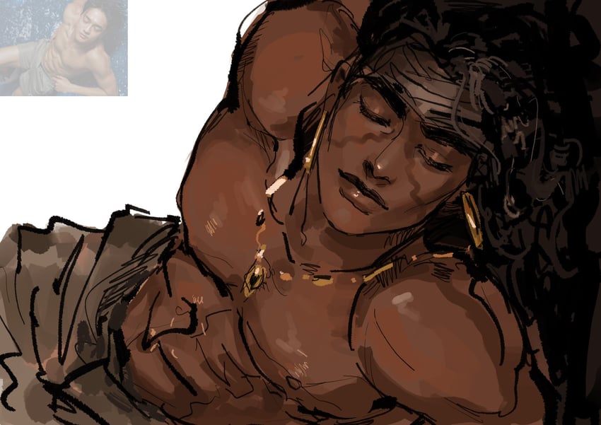 mohammed avdol (jojo no kimyou na bouken and 1 more) drawn by jettydaze