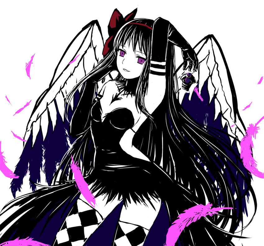 akemi homura and akuma homura (mahou shoujo madoka magica and 1 more) drawn by nio_(jacky19921205)