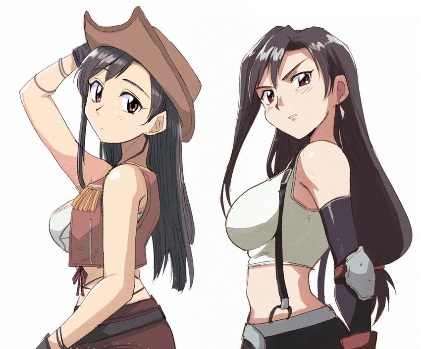 tifa lockhart (final fantasy and 1 more) drawn by tsubobot