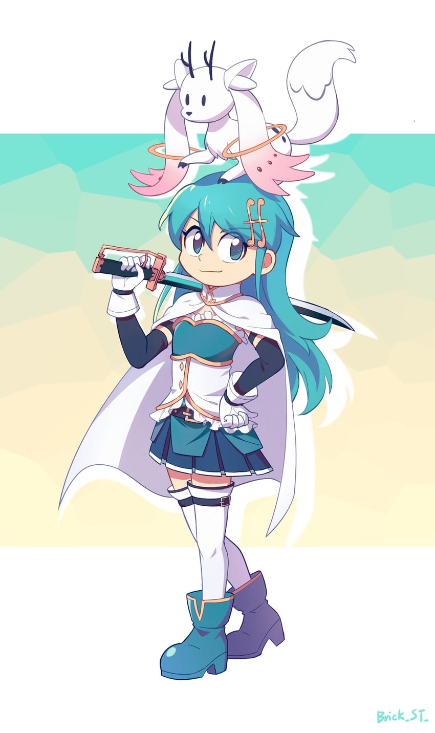 miki sayaka, kyubey, hilda, and twig (mahou shoujo madoka magica and 1 more) drawn by brick_st