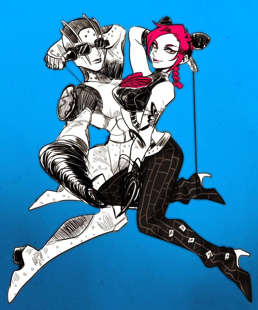 kujo jolyne and stone free (jojo no kimyou na bouken and 1 more) drawn by nancy1209