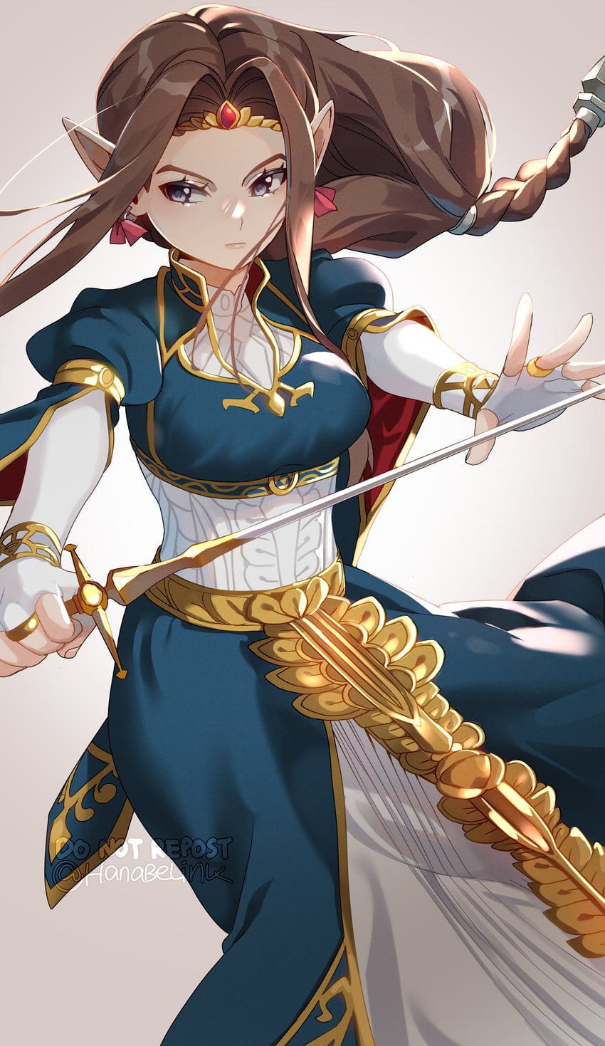 princess zelda (the legend of zelda and 2 more) drawn by hanaberin
