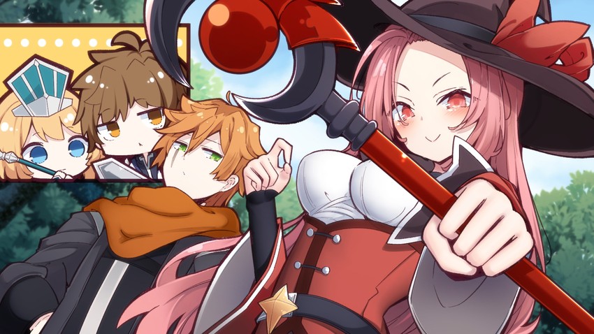 frey, kasel, cleo, and roi (king's raid) drawn by beni_shake