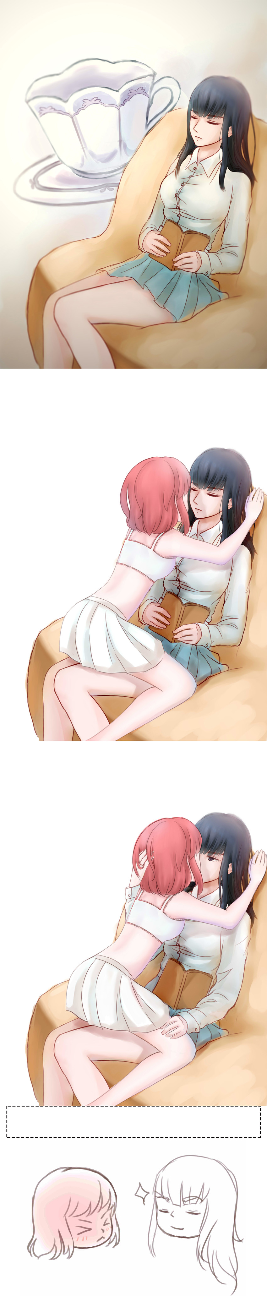 kiryuuin satsuki and jakuzure nonon (kill la kill) drawn by yuan_ban_xizi