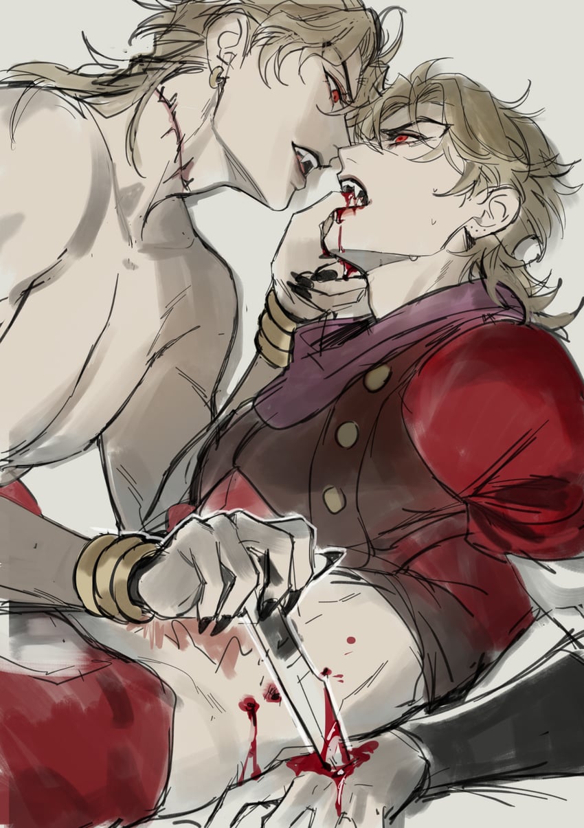 dio brando (jojo no kimyou na bouken and 2 more) drawn by bustersiri