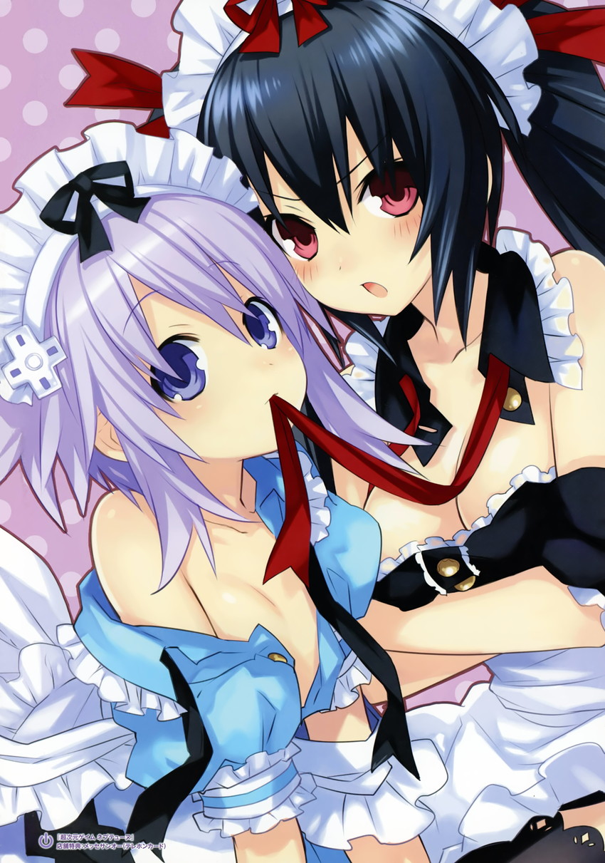 neptune and noire (neptune and 1 more) drawn by tsunako