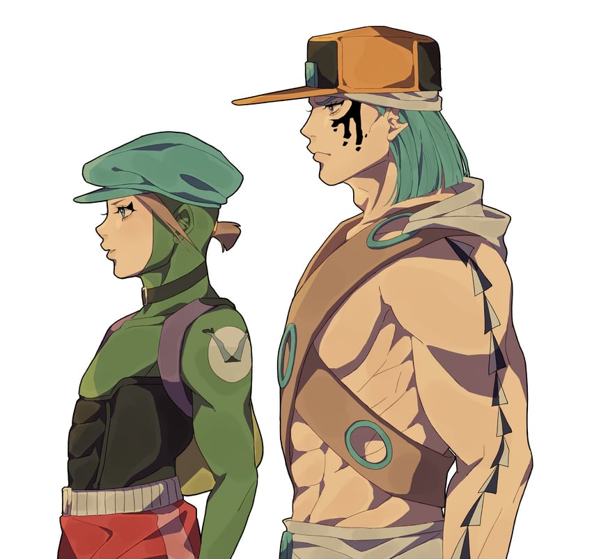 usagi aloha'oe and paco laburantes (jojo no kimyou na bouken and 1 more) drawn by siniy