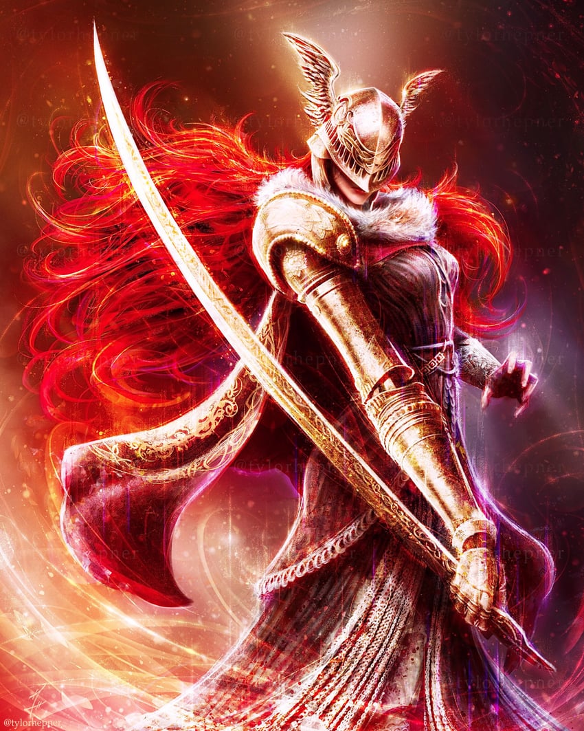 malenia blade of miquella (elden ring) drawn by tylor_hepner