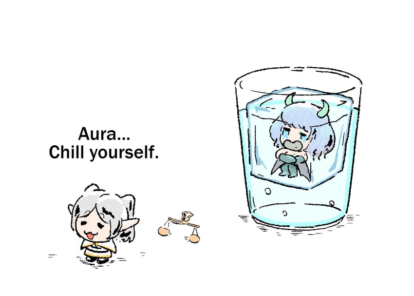 frieren and aura (sousou no frieren) drawn by duckmeat_woohoo