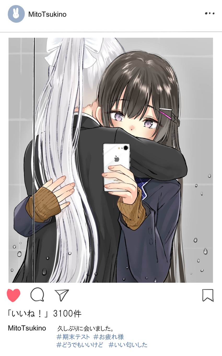 tsukino mito and higuchi kaede (nijisanji and 1 more) drawn by sutochan