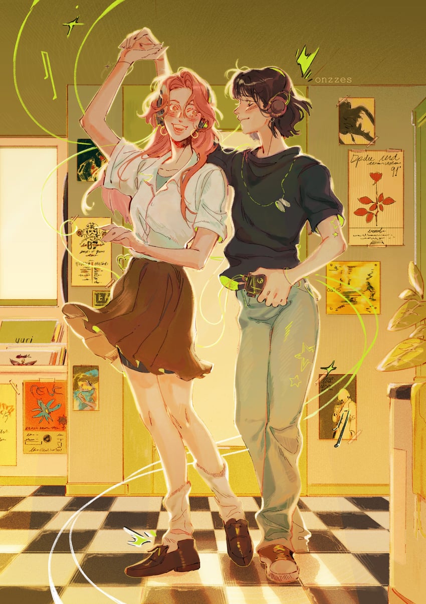 koga mitsuki and oosawa aya (kininatteru hito ga otoko ja nakatta) drawn by onzze