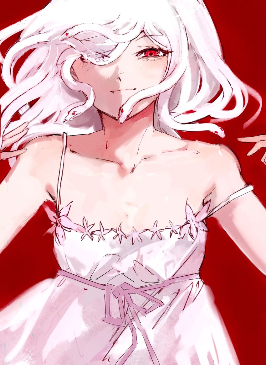 sengoku nadeko and god nadeko (monogatari) drawn by moku_(muooku)