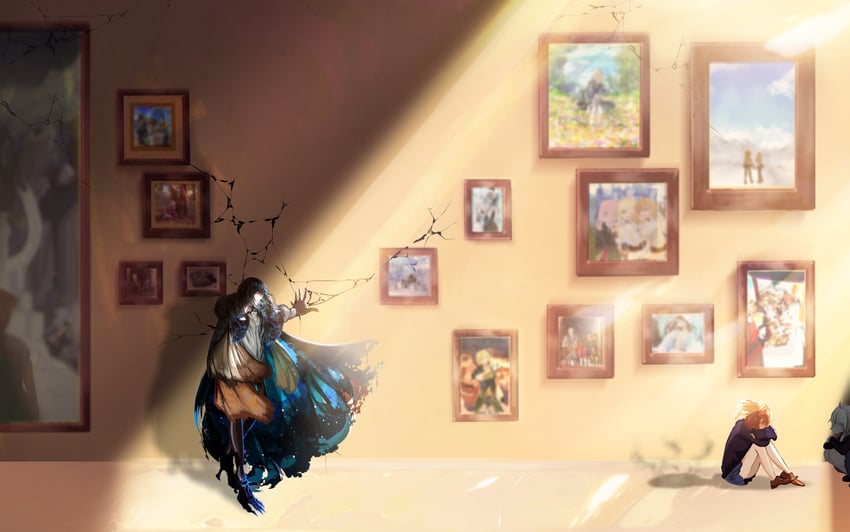 fujimaru ritsuka, jeanne d'arc alter, and oberon (fate and 1 more) drawn by antinese