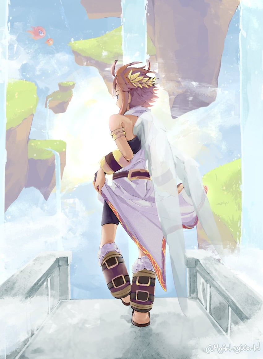 pit and monoeye (kid icarus and 1 more) drawn by myartsyworld