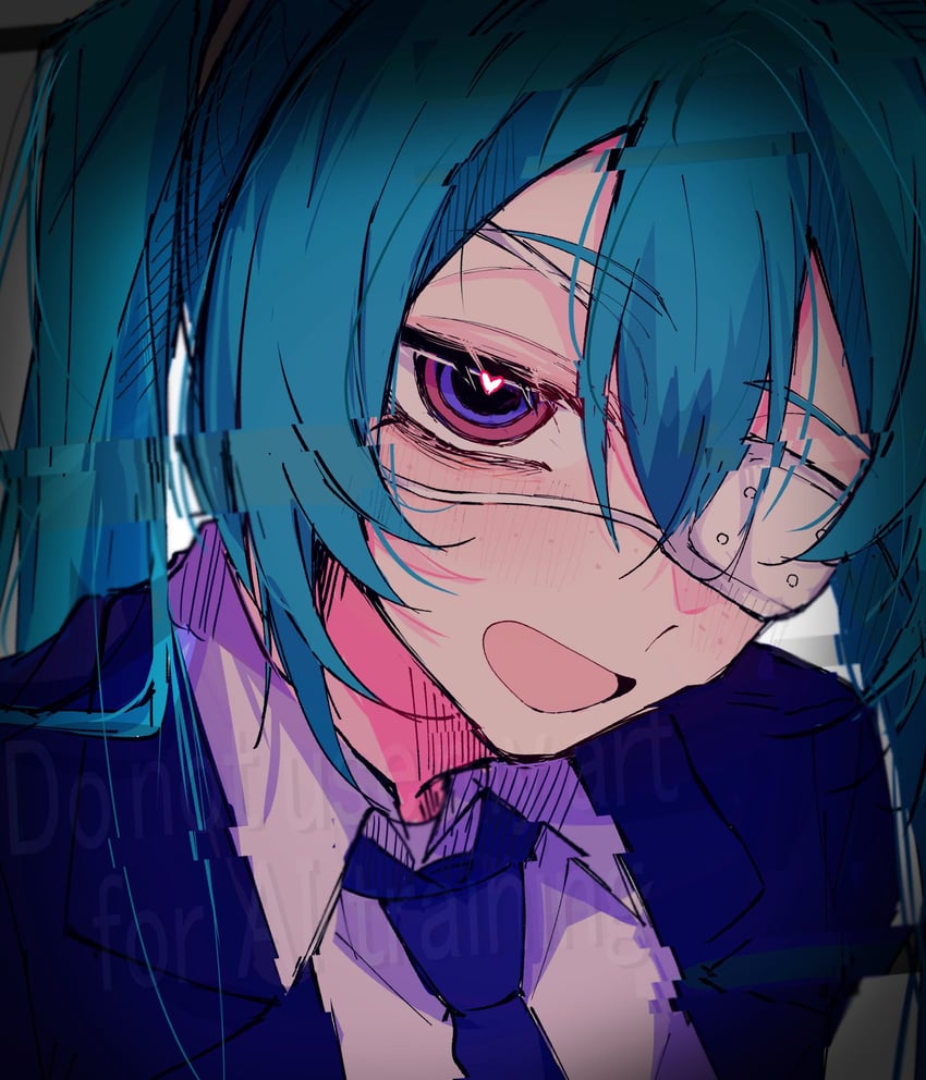 hatsune miku (vocaloid and 1 more) drawn by natsuneco_02