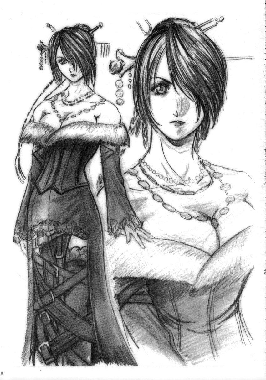 lulu (final fantasy and 2 more) drawn by yokota_mamoru