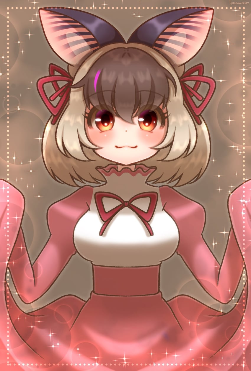 brown long-eared bat (kemono friends and 1 more) drawn by hikarikmy