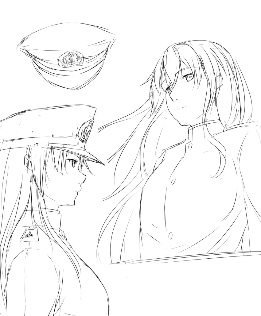 female admiral and tatebayashi sakurako (kantai collection) drawn by niwatazumi