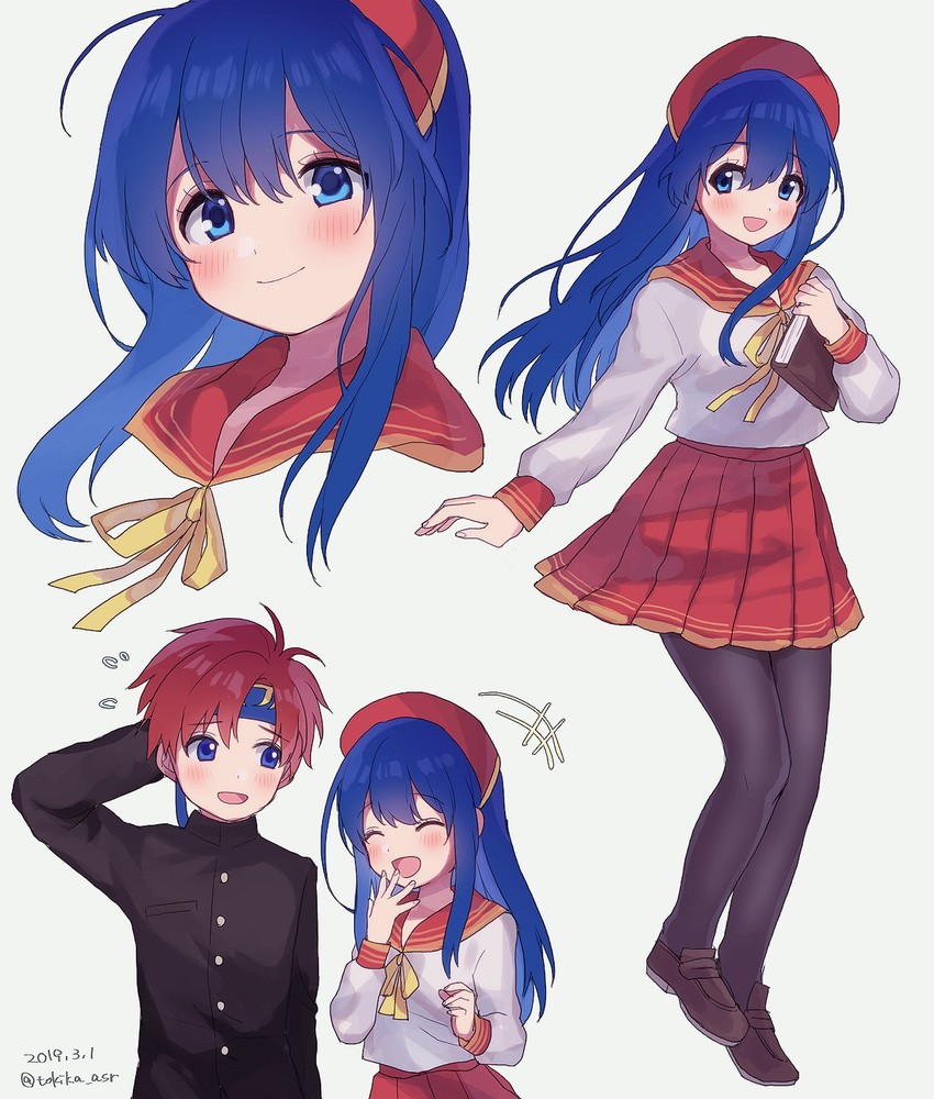 roy and lilina (fire emblem and 1 more) drawn by tokika_asr